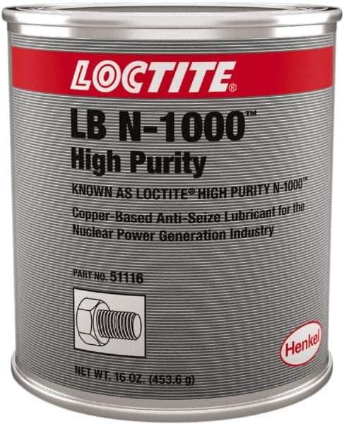 Loctite - 1 Lb Can High Purity Anti-Seize Lubricant - Copper, 1,800°F, Copper - Exact Industrial Supply