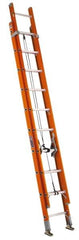 Louisville - 20' High, Type IA Rating, Fiberglass Industrial Extension Ladder - Exact Industrial Supply