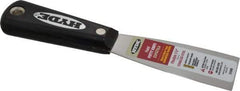 Hyde Tools - 1-1/2" Wide Stainless Steel Putty Knife - Flexible, Nylon Handle, 7-3/4" OAL - Exact Industrial Supply