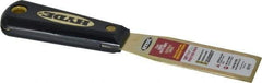 Hyde Tools - 1-5/16" Wide Brass Putty Knife - Stiff, Nylon Handle, 7-3/4" OAL - Exact Industrial Supply