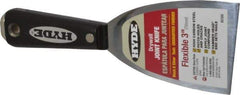 Hyde Tools - 3" Wide Steel Putty Knife - Flexible, Nylon Handle - Exact Industrial Supply
