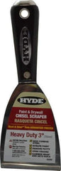 Hyde Tools - 3" Wide Carbon Steel Putty Knife - Stiff, Nylon/Hammerhead Handle - Exact Industrial Supply