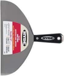 Hyde Tools - 10" Wide Carbon Steel Taping Knife - Flexible, Hammerhead Nylon Handle, 8-3/8" OAL - Exact Industrial Supply