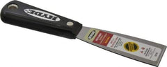 Hyde Tools - 1-1/2" Wide Steel Putty Knife - Stiff, Nylon Handle, 7-3/4" OAL - Exact Industrial Supply