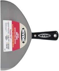 Hyde Tools - 10" Wide Carbon Steel Taping Knife - Flexible, Nylon Handle, 8-1/4" OAL - Exact Industrial Supply