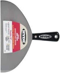 Hyde Tools - 10" Wide Carbon Steel Taping Knife - Flexible, Nylon Handle, 8-1/4" OAL - Exact Industrial Supply