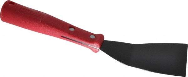 Hyde Tools - Stiff Carbon Steel Bent Chisel - 3" Blade Width, Plastic Handle - Exact Industrial Supply