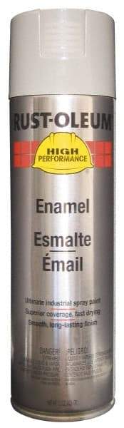 Rust-Oleum - Light Machinery Gray, 15 oz Net Fill, Gloss, Enamel Spray Paint - 14 Sq Ft per Can, 15 oz Container, Use on Rust Proof Paint - Exact Industrial Supply