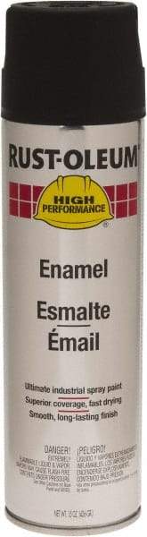 Rust-Oleum - Black, 15 oz Net Fill, Flat, Enamel Spray Paint - 14 Sq Ft per Can, 15 oz Container, Use on Rust Proof Paint - Exact Industrial Supply