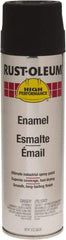 Rust-Oleum - Black, 15 oz Net Fill, Flat, Enamel Spray Paint - 14 Sq Ft per Can, 15 oz Container, Use on Rust Proof Paint - Exact Industrial Supply