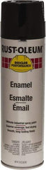 Rust-Oleum - Black, 15 oz Net Fill, Gloss, Enamel Spray Paint - 14 Sq Ft per Can, 15 oz Container, Use on Rust Proof Paint - Exact Industrial Supply