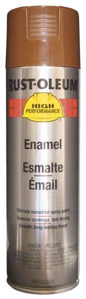 Rust-Oleum - Chestnut Brown, 15 oz Net Fill, Gloss, Enamel Spray Paint - 14 Sq Ft per Can, 15 oz Container, Use on Rust Proof Paint - Exact Industrial Supply