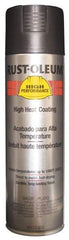 Rust-Oleum - Black, 15 oz Net Fill, Flat, High-Heat Spray Paint - 14 Sq Ft per Can, 15 oz Container - Exact Industrial Supply