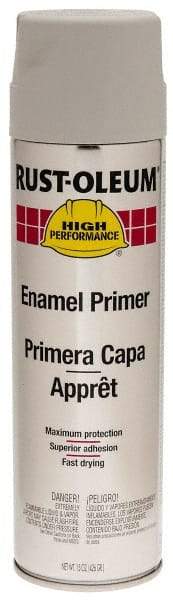 Rust-Oleum - 15 oz Flat Gray Enamel Spray Primer - 14 Sq Ft Coverage - Exact Industrial Supply