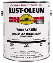 Rust-Oleum - 1 Gal Forest Green Gloss Finish Industrial Enamel Paint - Interior/Exterior, Direct to Metal, <450 gL VOC Compliance - Exact Industrial Supply