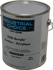 Rust-Oleum - 1 Gal Black Gloss Finish Acrylic Enamel Paint - Interior/Exterior, Direct to Metal, <250 gL VOC Compliance - Exact Industrial Supply