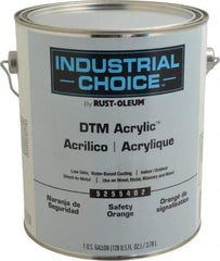 Rust-Oleum - 1 Gal Safety Orange Semi Gloss Finish Alkyd Enamel Paint - Interior/Exterior, Direct to Metal, <250 gL VOC Compliance - Exact Industrial Supply