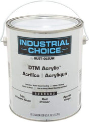 Rust-Oleum - 1 Gal Red Water-Based Acrylic Enamel Primer - 185 to 350 Sq Ft/Gal, <250 gL Content, Direct to Metal, Quick Drying, Exterior - Exact Industrial Supply