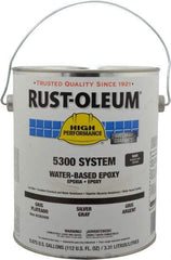 Rust-Oleum - 1 Gal High Gloss Silver Gray Water-Based Epoxy - 200 to 350 Sq Ft/Gal Coverage, <250 g/L VOC Content - Exact Industrial Supply