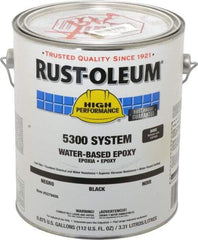 Rust-Oleum - 1 Gal High Gloss Black Water-Based Epoxy - 200 to 350 Sq Ft/Gal Coverage, <250 g/L VOC Content - Exact Industrial Supply