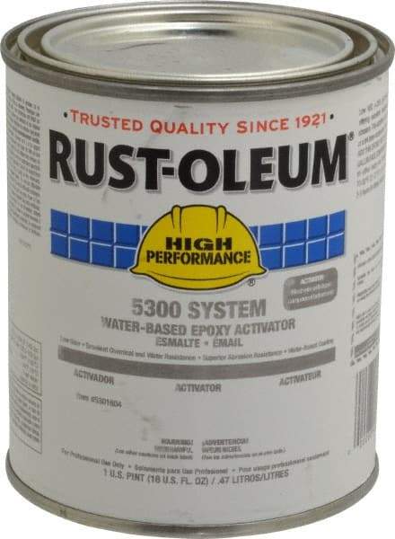 Rust-Oleum - 1 Pt Finish Coat Activator - 200 to 350 Sq Ft/Gal Coverage, <250 g/L VOC Content - Exact Industrial Supply