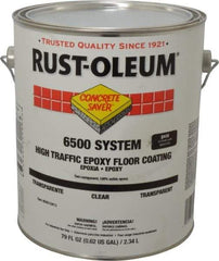 Rust-Oleum - 1 Gal High Gloss Clear Epoxy - 100 at 16 mils Sq Ft/Gal Coverage, 150 at 11 mils Sq Ft/Gal Coverage, 200 at 8 mils & 300 at 5 mils Sq Ft/Gal Coverage, <100 g/L VOC Content - Exact Industrial Supply