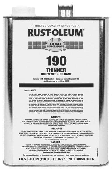 Rust-Oleum - 1 Gal Clean Up Solvent - 360 to 870 Sq Ft/Gal Coverage, <250 g/L VOC Content - Exact Industrial Supply