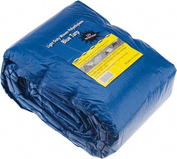 Value Collection - 60' Long x 40' Wide Polyethylene Tarp & Dust Cover - Blue - Exact Industrial Supply
