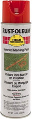 Rust-Oleum - 15 fl oz Orange Marking Paint - 300' to 350' Coverage at 1-1/2" Wide, Solvent-Based Formula - Exact Industrial Supply