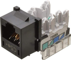 Hubbell - 8 Position, Cat5e Modular Jack - CSA Certified, RoHS Compliant, UL Listed - Exact Industrial Supply