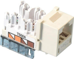 Hubbell - 8 Position, Cat5e Modular Jack - CSA Certified, RoHS Compliant, UL Listed - Exact Industrial Supply