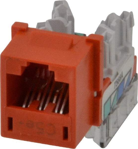 Hubbell - 8 Position, Cat5e Modular Jack - CSA Certified, RoHS Compliant, UL Listed - Exact Industrial Supply