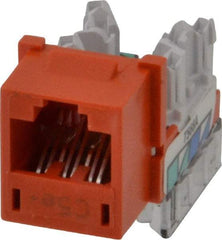 Hubbell - 8 Position, Cat5e Modular Jack - CSA Certified, RoHS Compliant, UL Listed - Exact Industrial Supply