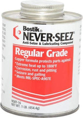 Bostik - 1 Lb Can Extreme Pressure Anti-Seize Lubricant - Copper, -297 to 1,800°F, Silver Gray, Water Resistant - Exact Industrial Supply