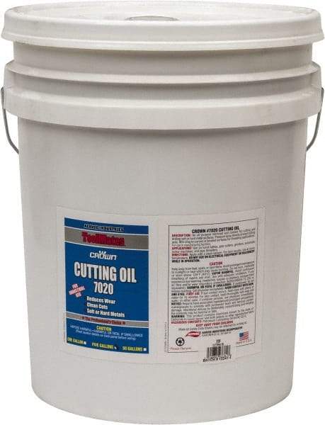 Crown - 5 Gal Pail Cutting Fluid - Straight Oil, For Deep Drawing, Drilling, Forming, Grinding, Machining, Sawing - Exact Industrial Supply