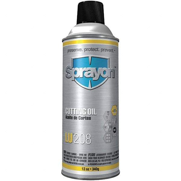 Sprayon - Sprayon, 12 oz Aerosol Cutting Fluid - Straight Oil, For Broaching, Cutting, Drilling, Grinding, Machining, Sawing, Threading - Exact Industrial Supply