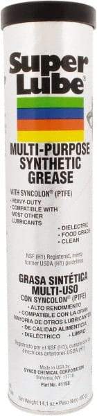 Synco Chemical - 400 g Cartridge Synthetic General Purpose Grease - Translucent White, Food Grade, 450°F Max Temp, NLGIG 2, - Exact Industrial Supply