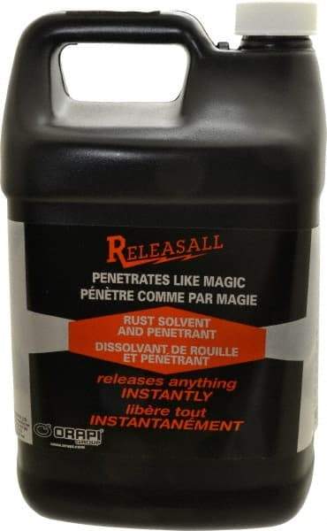 Releasall - 1 Gal Rust Solvent/Penetrant - Comes in Bottle - Exact Industrial Supply