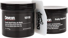 Devcon - 1 Lb Pail Two Part Epoxy - 45 min Working Time, Series Plastic Steel - Exact Industrial Supply