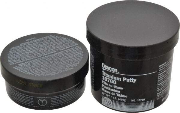 Devcon - 1 Lb Kit Gray Epoxy Resin Putty - 150°F (Wet), 350°F (Dry) Max Operating Temp, 16 hr Full Cure Time - Exact Industrial Supply