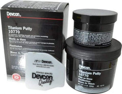 Devcon - 2 Lb Kit Gray Epoxy Resin Putty - 150°F (Wet), 350°F (Dry) Max Operating Temp, 16 hr Full Cure Time - Exact Industrial Supply