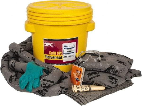 Brady SPC Sorbents - 15 Gal Capacity Universal Spill Kit - 20 Gal Polyethylene Lab Pack - Exact Industrial Supply