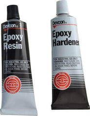 Devcon - 6.5 oz Tube Two Part Epoxy - 60 min Working Time, 2,500 psi Shear Strength - Exact Industrial Supply