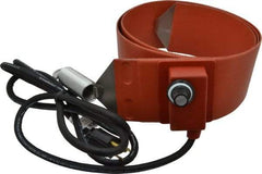 Value Collection - 3" Wide, 30 Gallon Wrap-Around Drum Heater with Thermostat - 120 Volt, 70°F to 425°F Thermostat Rating - Exact Industrial Supply