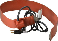 Value Collection - 3" Wide, 15 Gallon Wrap-Around Drum Heater with Thermostat - 120 Volt, 70°F to 425°F Thermostat Rating - Exact Industrial Supply