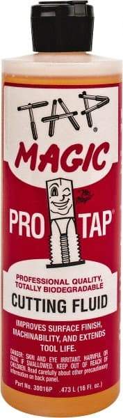 Tap Magic - Tap Magic ProTap, 1 Pt Bottle Cutting & Tapping Fluid - Semisynthetic, For Boring, Broaching, Drilling, Engraving, Facing, Milling, Reaming, Sawing, Threading, Turning - Exact Industrial Supply