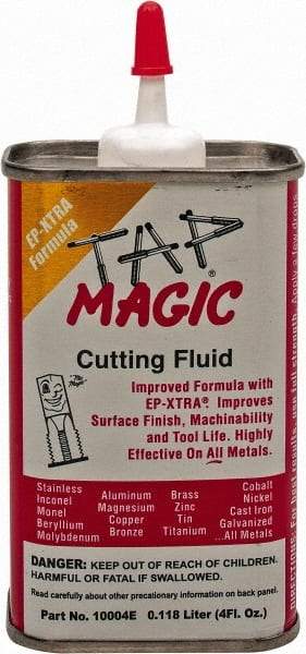 Tap Magic - Tap Magic EP-Xtra, 4 oz Can Cutting & Tapping Fluid - Semisynthetic, For Boring, Broaching, Drilling, Engraving, Facing, Milling, Reaming, Sawing, Threading, Turning - Exact Industrial Supply