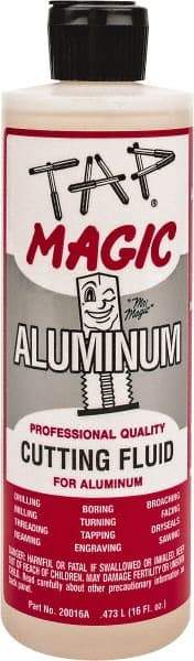 Tap Magic - Tap Magic Aluminum, 1 Pt Bottle Cutting & Tapping Fluid - Semisynthetic, For Boring, Broaching, Drilling, Engraving, Facing, Milling, Reaming, Sawing, Threading, Turning - Exact Industrial Supply