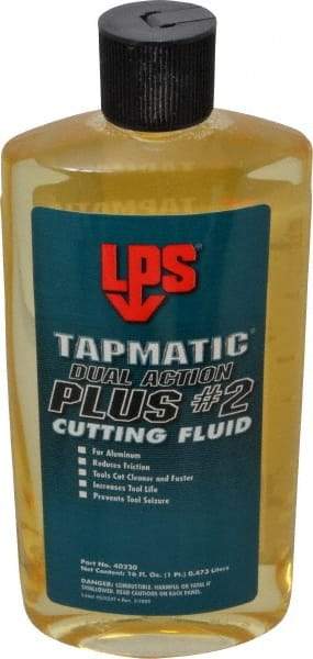 LPS - Tapmatic Plus #2, 1 Pt Bottle Cutting & Tapping Fluid - Synthetic, For Boring, Broaching, Drawing, Drilling, Engraving, Facing, Finishing, Grinding, Milling, Reaming, Sawing, Stamping, Tapping, Threading, Turning - Exact Industrial Supply