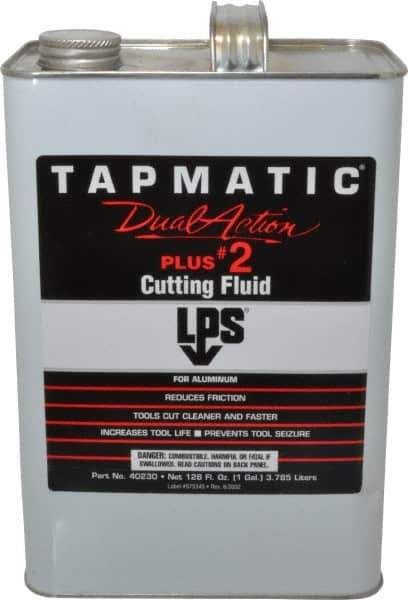 LPS - Tapmatic Plus #2, 1 Gal Bottle Cutting & Tapping Fluid - Synthetic, For Boring, Broaching, Drawing, Drilling, Engraving, Facing, Finishing, Grinding, Milling, Reaming, Sawing, Stamping, Tapping, Threading, Turning - Exact Industrial Supply